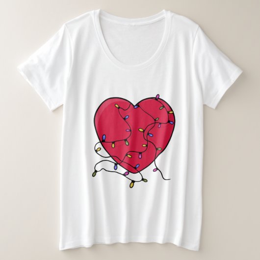Verlicht hart grote maat t-shirt (Design voorkant)
