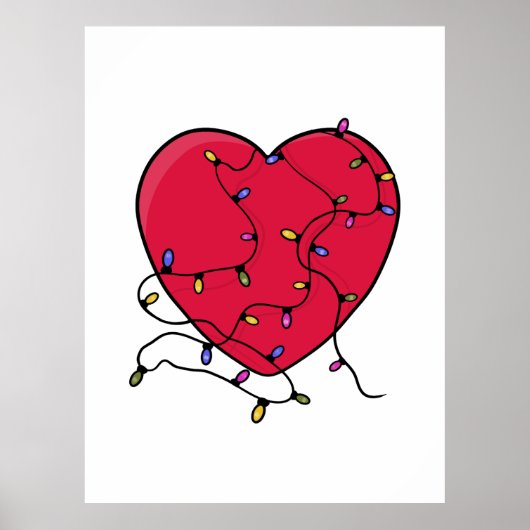 Verlicht hart poster (Voorkant)