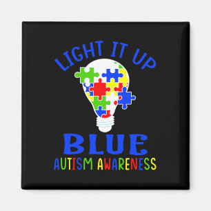 Verlicht het Blauw Autisme Bewustzijn Autistische Magneet