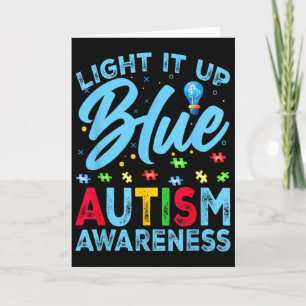 Verlicht het Blauw voor Autisme Bewustzijn Mannen Kaart
