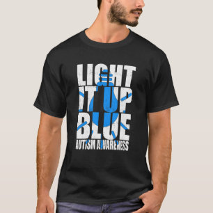 Verlicht het Blauw voor Autisme Ik Draag Blauw voo T-shirt