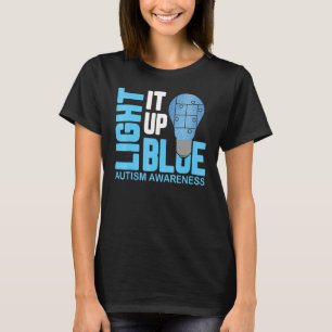 Verlicht het Blauw voor Autismebewustzijn Puzzelst T-shirt