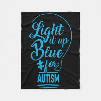 Verlicht het Blauwe Autisme Awareness Gifts Autist Fleece Deken
