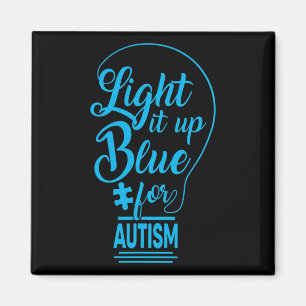 Verlicht het Blauwe Autisme Awareness Gifts Autist Magneet
