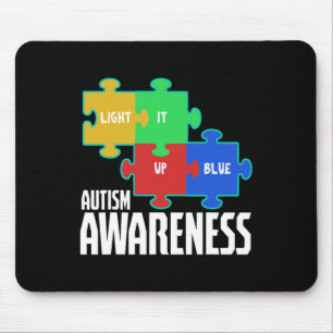 Verlicht het Blauwe Puzzel Inspirerend Autisme Awa Muismat
