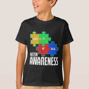 Verlicht het Blauwe Puzzel Inspirerend Autisme Awa T-shirt