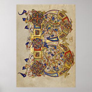 Verlicht Initiaal B van Montecassino Poster