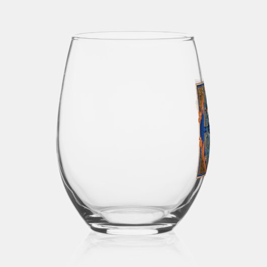 Verlicht Initiaal E Wijnglas Wijnglas Zonder Voet (Rechts)