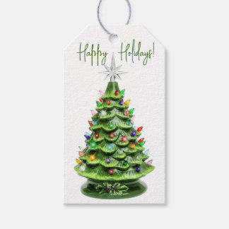  verlicht keramische kerstboom cadeau Label Cadeaulabel