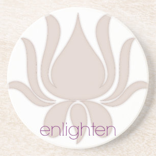 Verlicht Lotus Zandsteen Onderzetter