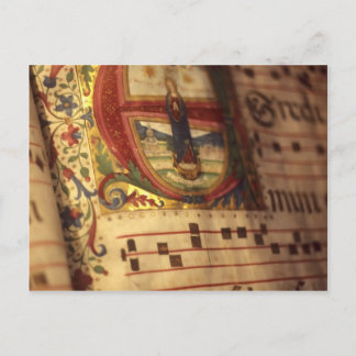 Verlicht manuscript briefkaart