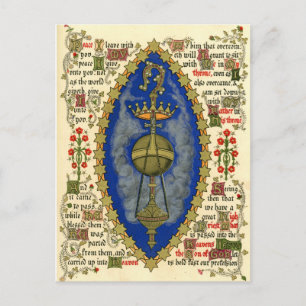 Verlicht Manuscript for Ascension Day Briefkaart