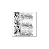 Verlicht middeleeuws manuscript #1 	rubberstempel (Afrduk)