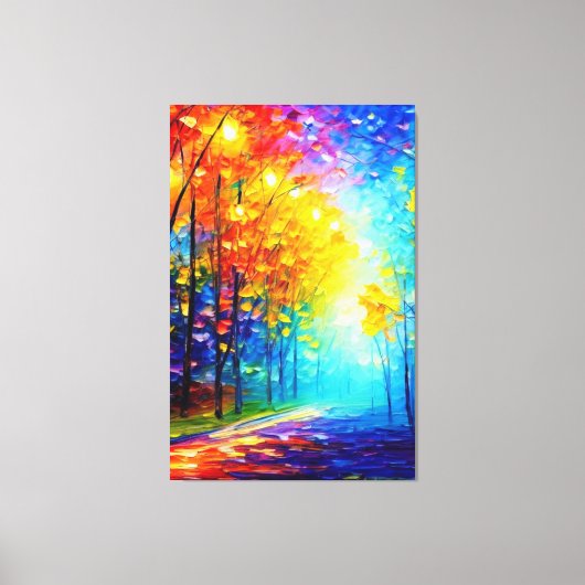 Verlicht pad canvas afdruk (Voorkant)