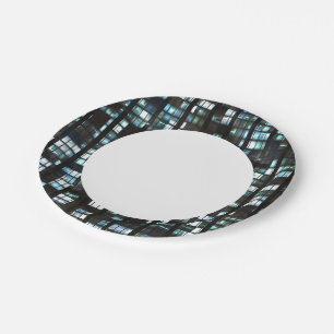 Verlicht vensterpatroon papieren bordje