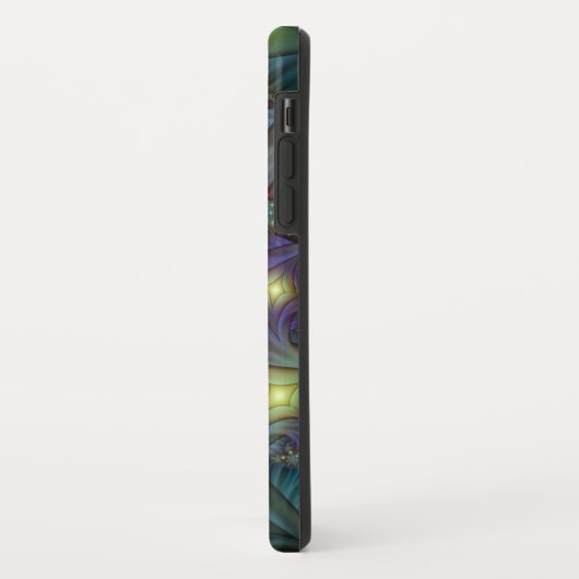 Verlichtde abstracte blauwe paarse fractale naam Case-Mate iPhone case (Achterkant/links)