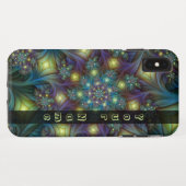 Verlichtde moderne blauwe paarse fractale kunstnaa Case-Mate iPhone case (Achterkant (horizontaal))
