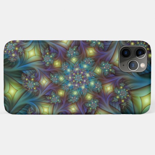 Verlichte Abstracte glanzende Blauwgroen Paarse Fr Case-Mate iPhone Case (Achterkant (horizontaal))