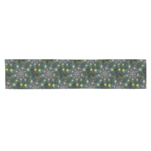 Verlichte Abstracte glanzende Blauwgroen Paarse Fr Korte Tafelloper