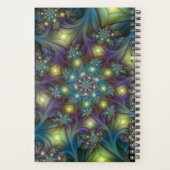 Verlichte Abstracte glanzende Blauwgroen Paarse Fr Planner (Achterkant)