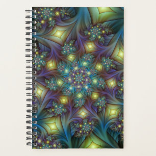 Verlichte Abstracte glanzende Blauwgroen Paarse Fr Planner