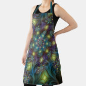 Verlichte Abstracte glanzende Blauwgroen Paarse Fr Schort (Insitu)