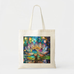 Verlichte Bloeiende Lotusbloem Tote Bag
