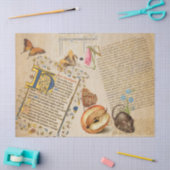 Verlichte bloem-vlindermuis met handschrift tissuepapier (Craft)