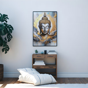 Verlichte Boeddha Canvas Afdruk