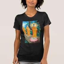 Verlichte boeddhisten in oranje gewaden