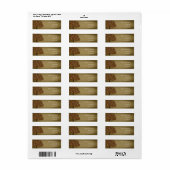  verlichte boom rustieke retour adres labels (Full Sheet)