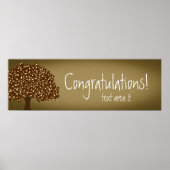 verlichte boomstammenbanner poster (Voorkant)