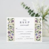 Verlichte Border Wedding RSVP Kaartje (Staand voorkant)
