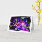 Verlichte Clematis Flower Blank Kaart (Gele Bloem)