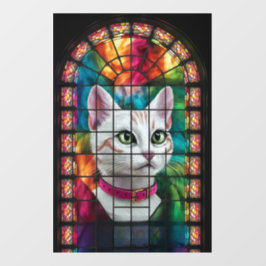 Verlichte dankbaarheid: een Glazen in lood venster Raamsticker