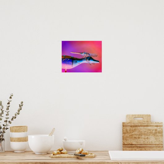 Verlichte Dragonfly Co Pilot Abstracte Natuur Poster (Keuken)