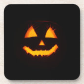 Verlichte Jack O Lantern Bier Onderzetter (Voorkant)