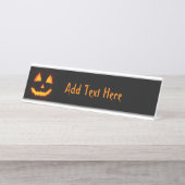 Verlichte Jack O Lantern Bureau Naambordje (Voorkant)