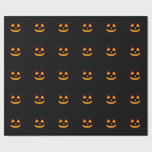Verlichte Jack O Lantern Cadeaupapier (Vlak)