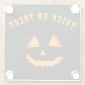 Verlichte Jack O Lantern Glazen Onderzetter (Achterkant)