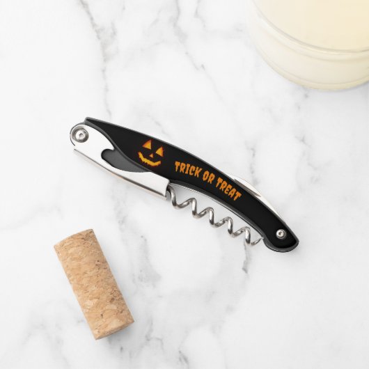 Verlichte Jack O Lantern Kurkentrekker (Voorkant)