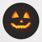 Verlichte Jack O Lantern Labels (Design 2)