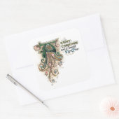   verlichte kerstgroet vierkante sticker (Envelop)
