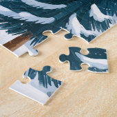 verlichte kerststad legpuzzel (Zijkant)