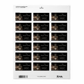 Verlichte kerstwonnen etiket (Full Sheet)