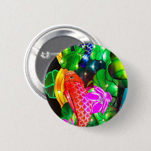 Verlichte Koi Ronde Button 5,7 Cm