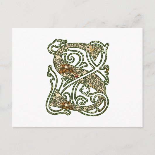 verlichte letter "S" Briefkaart (Voorkant)