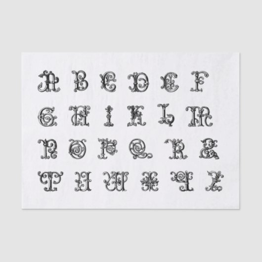 verlichte letters voor ontkoppeling tissuepapier (Voorkant)