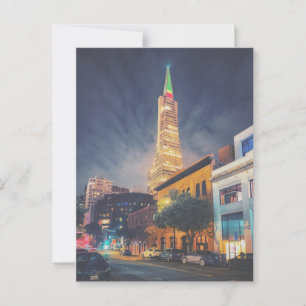 Verlichte TransAmerica San Francisco Briefkaart
