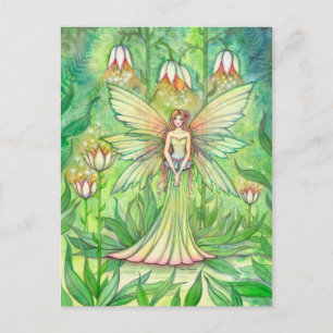 Verlichte Tuin Bloem Fee Fantasie Kunst Briefkaart